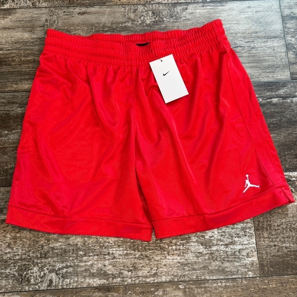 Nike Pants - Nike Air Jordan Women’s Jumpman Basketball Shorts Red Large AT0538-657 NWT